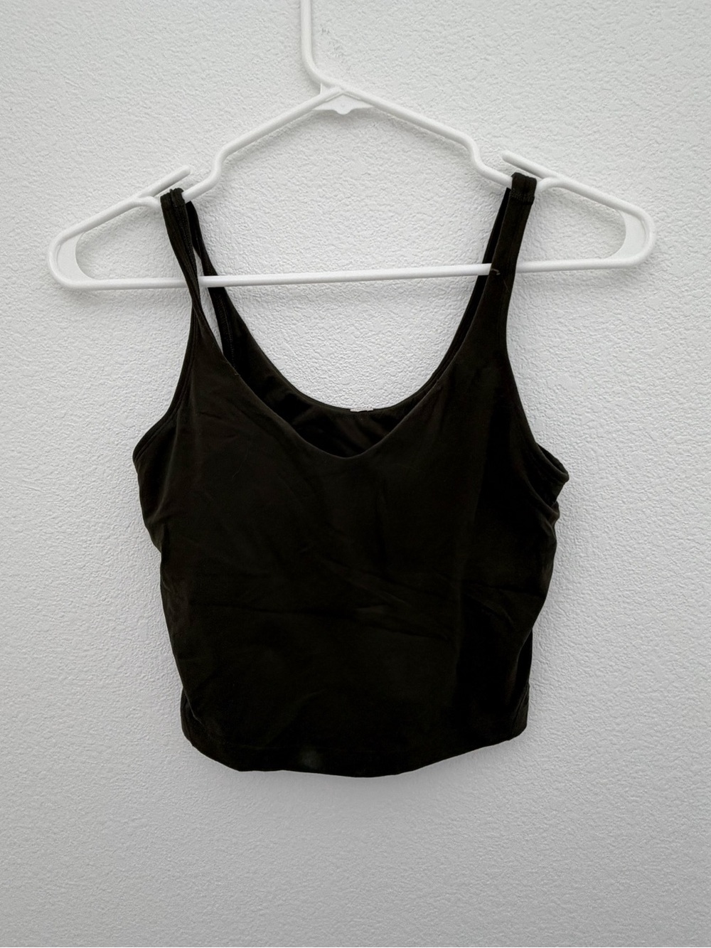 Lululemon Align Tank Top Women 4 Green V Neck Cropped Athletic Yoga Gym Workout